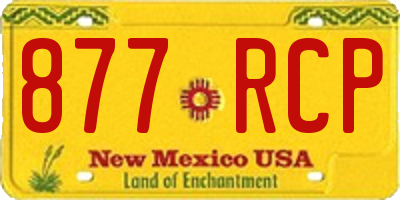 NM license plate 877RCP