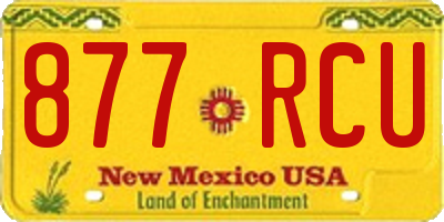 NM license plate 877RCU