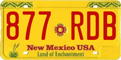 NM license plate 877RDB