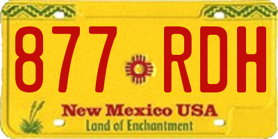 NM license plate 877RDH