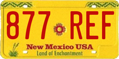 NM license plate 877REF