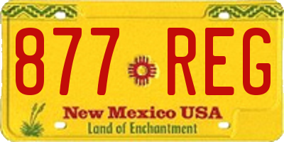 NM license plate 877REG