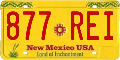 NM license plate 877REI