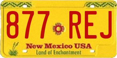 NM license plate 877REJ