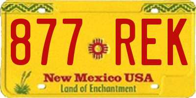 NM license plate 877REK