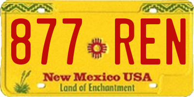 NM license plate 877REN