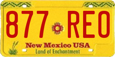 NM license plate 877REO