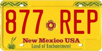 NM license plate 877REP