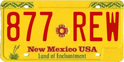 NM license plate 877REW