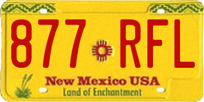 NM license plate 877RFL