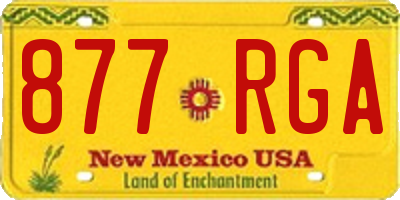 NM license plate 877RGA