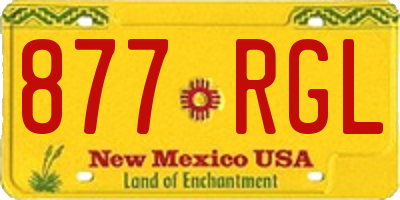 NM license plate 877RGL