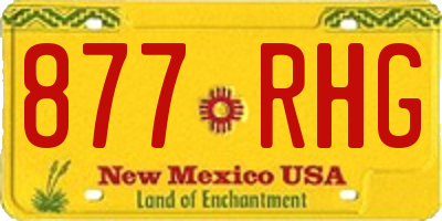 NM license plate 877RHG