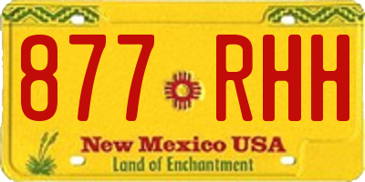NM license plate 877RHH