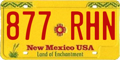 NM license plate 877RHN