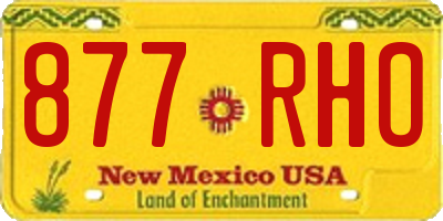 NM license plate 877RHO