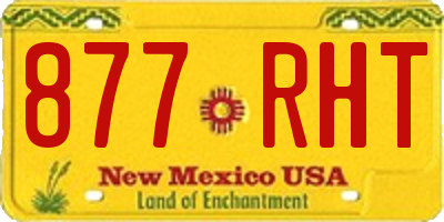NM license plate 877RHT