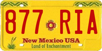 NM license plate 877RIA
