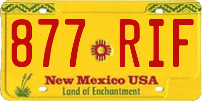 NM license plate 877RIF