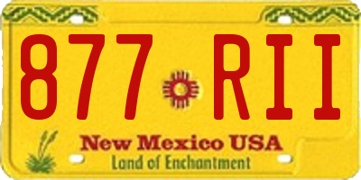NM license plate 877RII