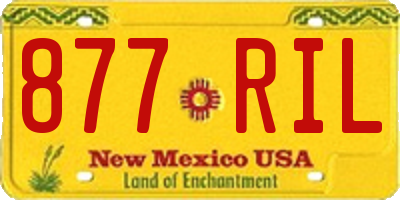 NM license plate 877RIL