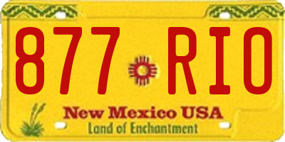 NM license plate 877RIO
