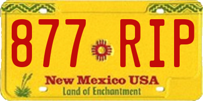 NM license plate 877RIP