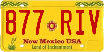 NM license plate 877RIV