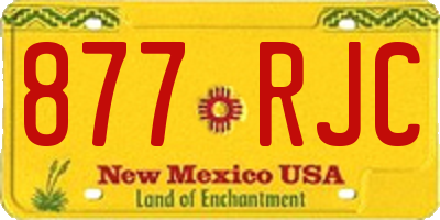 NM license plate 877RJC