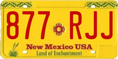 NM license plate 877RJJ