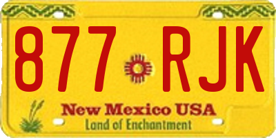NM license plate 877RJK