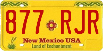 NM license plate 877RJR