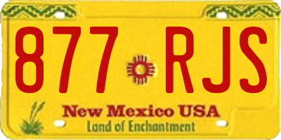 NM license plate 877RJS