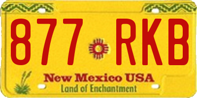 NM license plate 877RKB