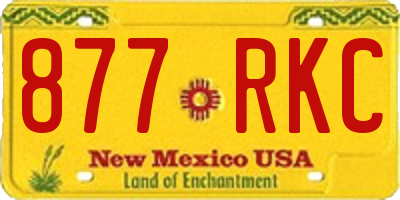 NM license plate 877RKC