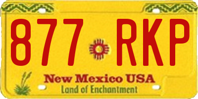NM license plate 877RKP