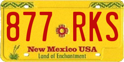 NM license plate 877RKS