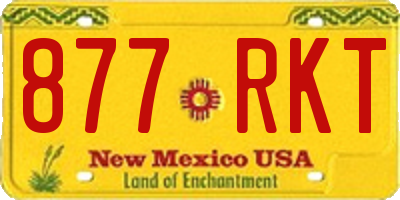 NM license plate 877RKT