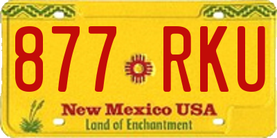 NM license plate 877RKU