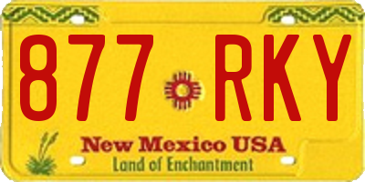 NM license plate 877RKY