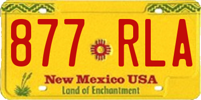 NM license plate 877RLA