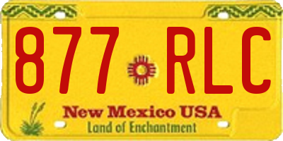 NM license plate 877RLC