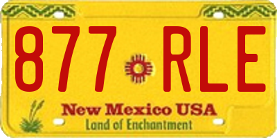NM license plate 877RLE