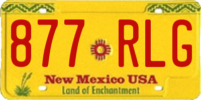 NM license plate 877RLG
