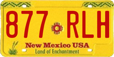 NM license plate 877RLH
