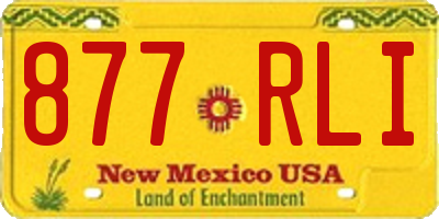 NM license plate 877RLI