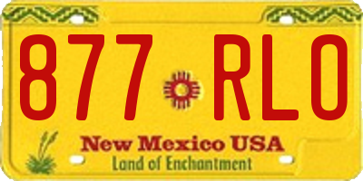 NM license plate 877RLO