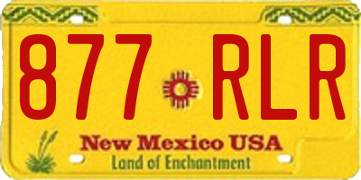 NM license plate 877RLR