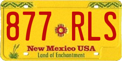 NM license plate 877RLS