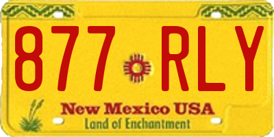 NM license plate 877RLY
